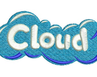 Cloud Machine Embroidery design, this is not a real product, These are digital files