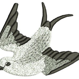 Swallow Machine Embroidery Design, Instant Download