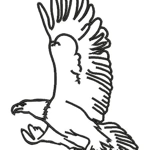 Puede incluir: Un dibujo en blanco y negro de un águila en vuelo con las alas extendidas.