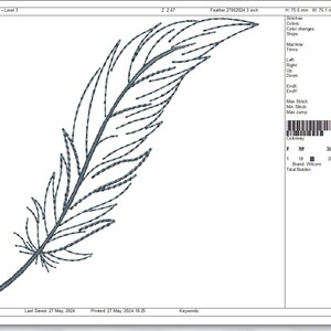 Feather Design Heavy Beaded Embroidery On a Mesh Fabric-Sold By The Panel- Black main image 1