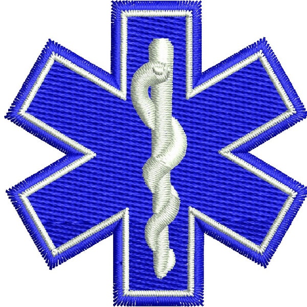 Star of Life Machine Embroidery design, this is not a real product, These are digital files