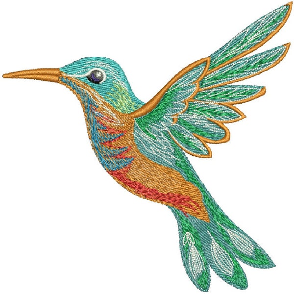 hummingbird colibri  Machine Embroidery design, this is not a real product, These are digital files