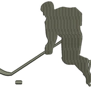 Hockey Player Silhouette. Machine Embroidery Design, Instant Download