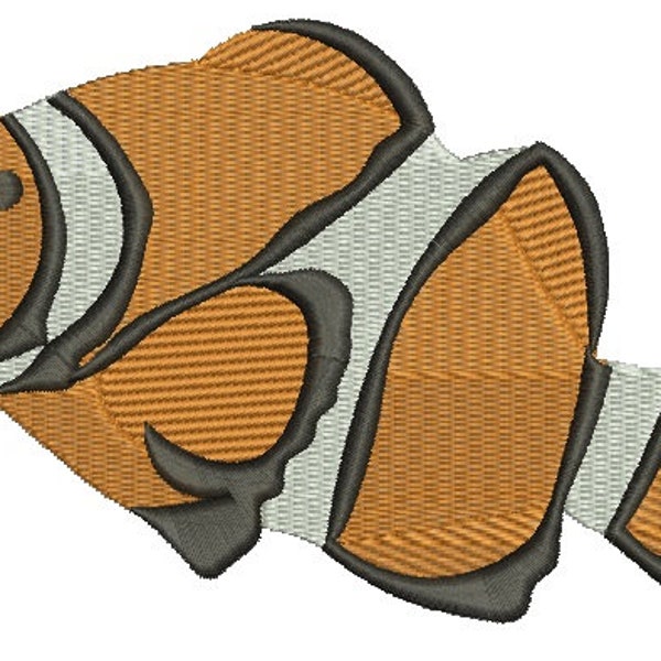 clown fish  Machine Embroidery design, this is not a real product, These are digital files