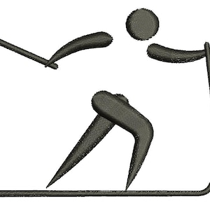 Skier Silhouette  set of Three different designs Machine Embroidery design, this is not a real product, These are digital files