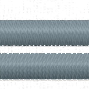 May include: A gray, rectangular object with a textured surface and a central opening. The object is 40 mm wide. The edges are rounded and textured, creating a ribbed appearance. The overall design is symmetrical.