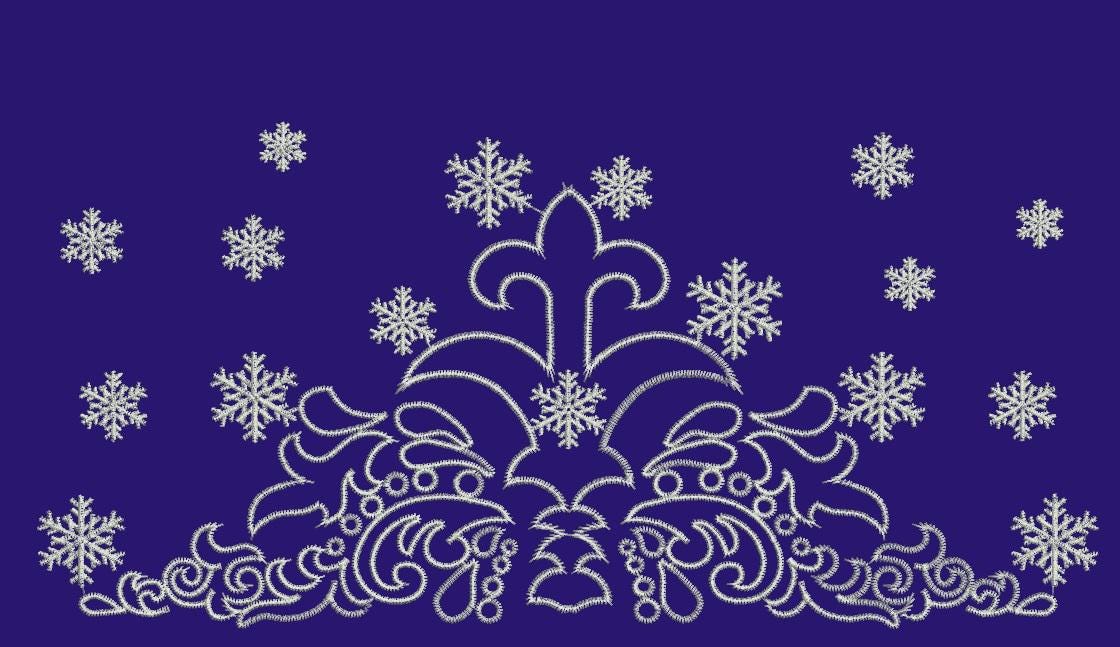 Feisoon Pattern Border Embroidery Pattern , Festoon Tested Machine Embroidery Design ...