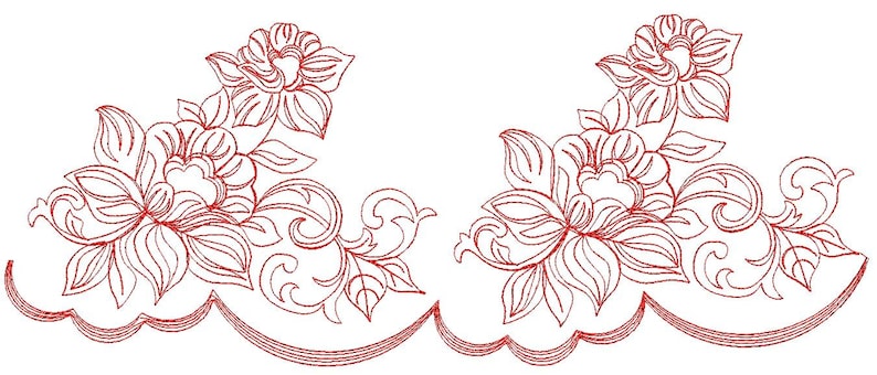 Feisoon Pattern Border Embroidery Pattern Festoon Machine Embroidery Design, This is ...