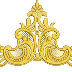 Patrón de festón con diseño de bordado de borde floral para decoración del hogar y proyectos textiles, este no es un producto real, estos son archivos digitales