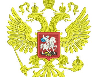 Russia coat of arms machine embroidery design – instant download heraldic embroidery pattern