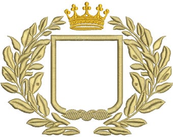 Wreath and Crown Machine Embroidery Design