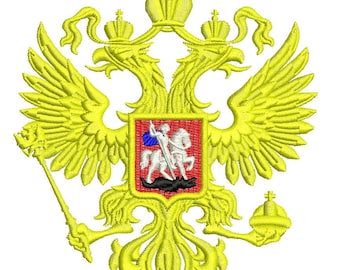 Russia coat of arms machine embroidery design – instant download heraldic embroidery pattern