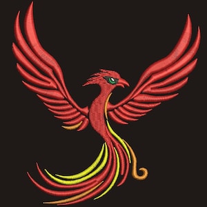Phoenix bird fire bird machine embroidery design – instant download