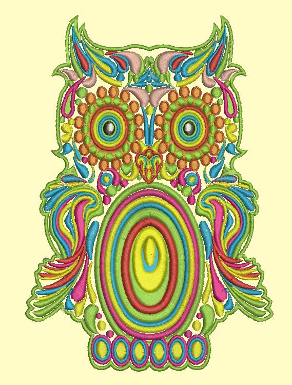 owl Machine Embroidery design, this is not a real product, These are digital files