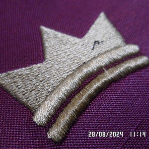 Small Gold Crown Machine Embroidery Design (Digital Files)