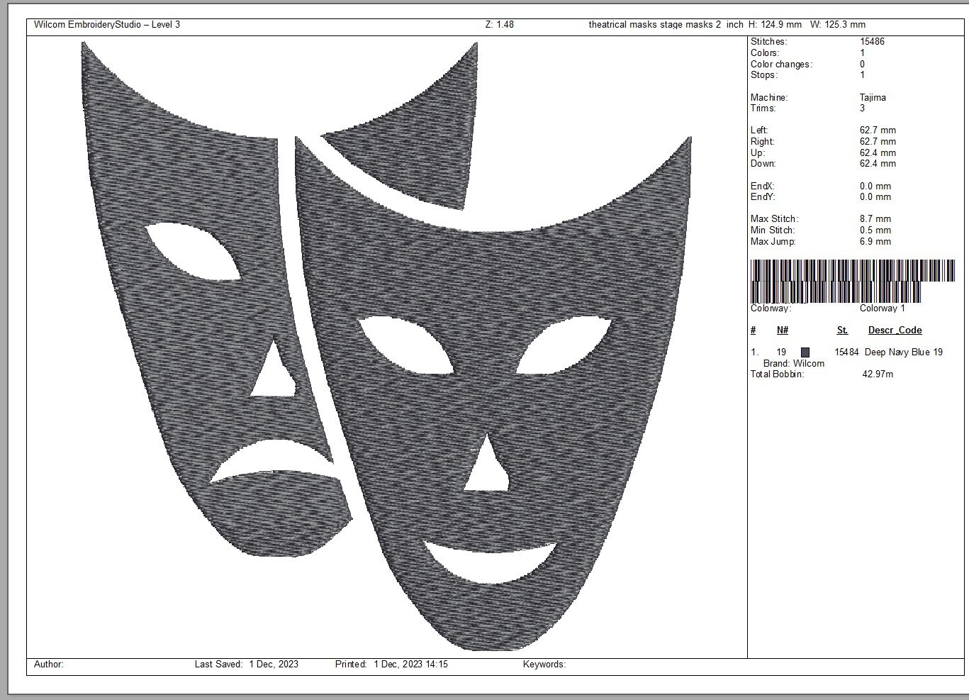 Tragedy and Comedy Mask Theatrical Masks Stage Masks Machine