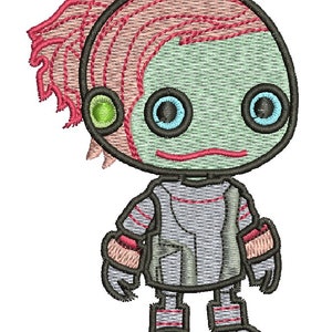 little robot Machine Embroidery design, this is not a real product, These are digital files