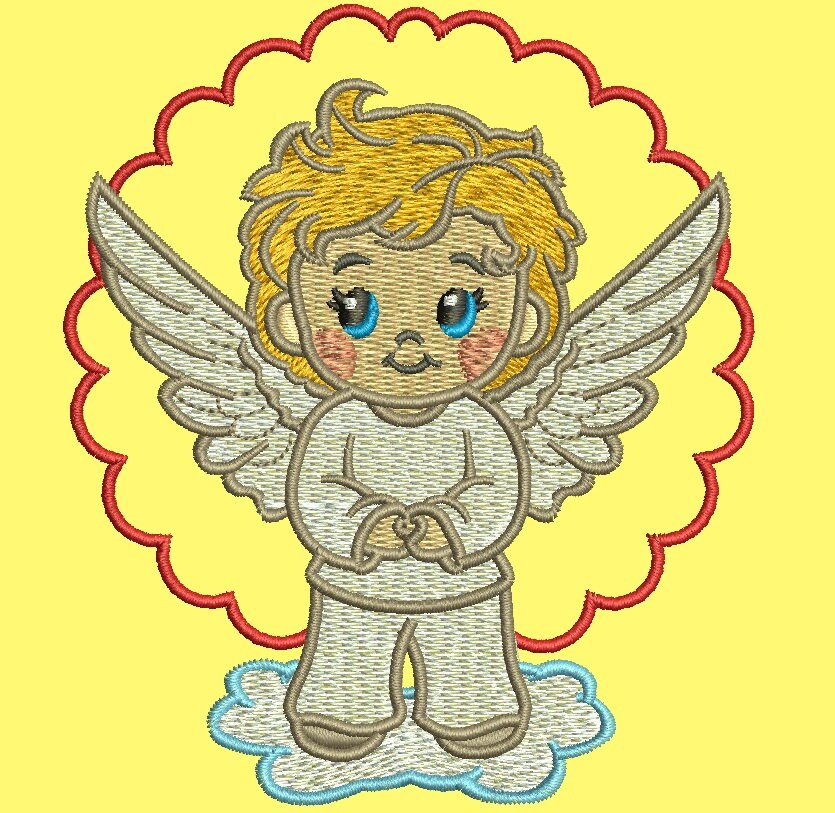 Angel Machine Embroidery Design (digital Files) - Etsy