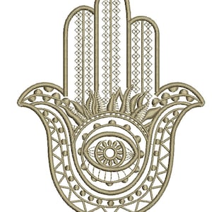 hamsa amulet Hand of power Fatima hand Machine Embroidery design, this is not a real product, These are digital files