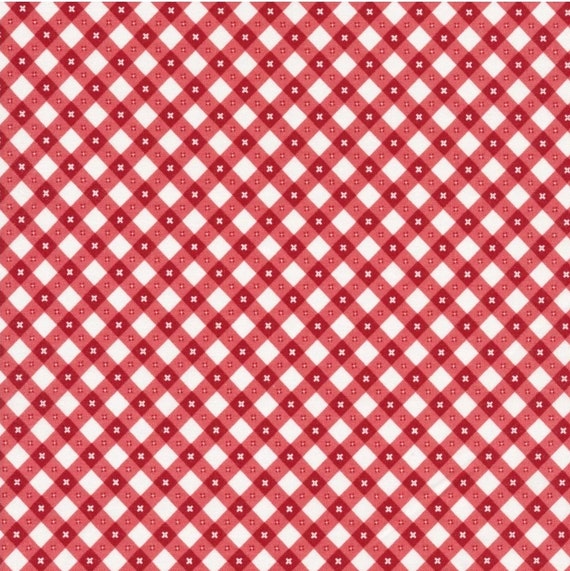 FABRIC- Poppie Cotton Gingham Picnic "Napkin" (Red). 100 percent Cotton 44/45" wide. Price= 10.95/yd. 1/2 yd. price= 5.75. *4 yds available