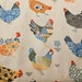 FABRIC- Artsy Garden "patchwork Chicken & Rooster. 100 Percent Cotton ...