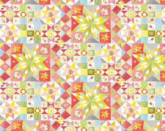 TESSUTO - BENARTEX "Heirloom Quilt Multi - A Prairie Heart". 100% cotone. Larghezza 44 pollici (112 cm). Disponibili 12 iarde (10 metri). *Prezzo = 12,50/yard (12,50 €/metro).