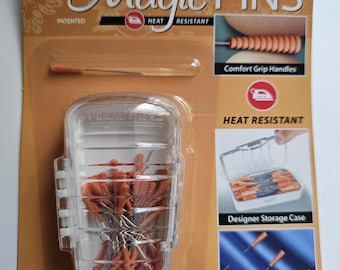 Suministros para telas: Alfileres mágicos de seda fina de 50 ct de Taylor Seville. Alfileres de seda fina de 0,5 mm (1 7/16"). 1 7/16" (0,5 mm x 36 mm). *Precio de oferta: 11,75