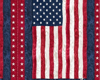 TELA - Colección "Old Glory Navy" de Jean Plout. 100 % algodón. 56 x 112 cm. *Precio: 12,95/panel. Precioso panel patriótico. *Cantidad: 2 paneles