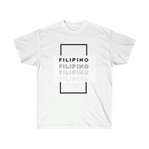 Filipino Echo tee Monochrome White