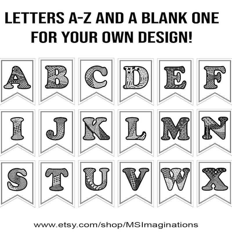 Zentangle Alphabet Etsy