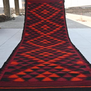 4x10 Wide Runner Rug- Handmade Wool Rug- Flatweave Kilim Rug- Afghan Geometric Rug- Turkmen Boho Rug- Oriental Rug Hallway Runner Rug 400x80