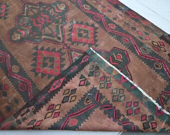 6x15 ヴィンテージ テラコッタ ラグ 1900 アンティーク トルクメン