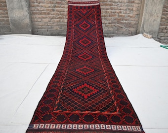2x9ランナーヴィンテージラグ - アフガニスタンハンドメイドマシュワニ