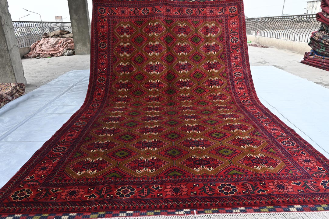 6x10 大型ヴィンテージラグ - アフガニスタン アラバクマルラグ