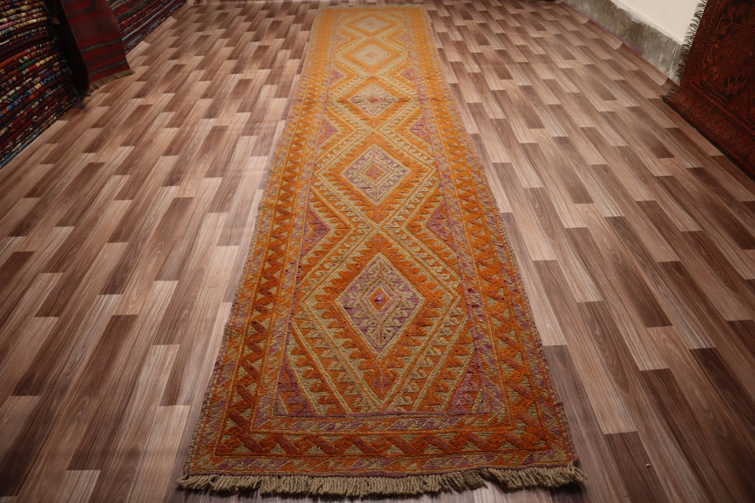 3x13 ランナーラグ 83 x 387 cm アフガニスタン ハンドメイド