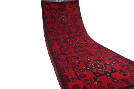 S: 1'9 x 4'9 ft トルクメン ブハラ ラグ - アフガニスタン