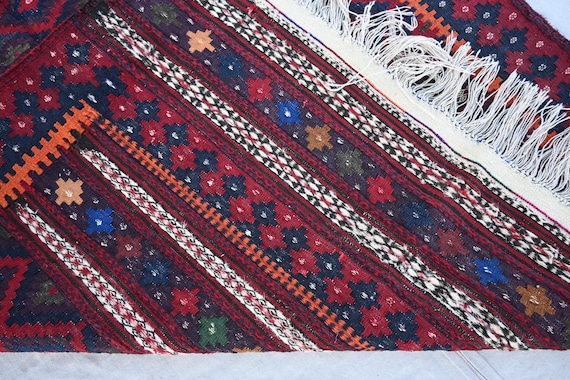 1960年代 アンティーク ラグ - トルクメン スマック キリム ラグ 4