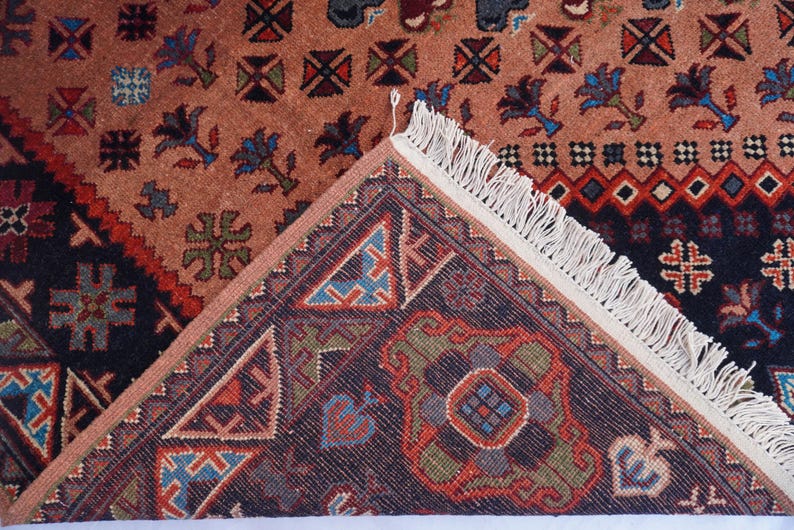 8x10 Turkish Medallion Heriz Rug- Large Terracotta rug- Turkmen Handmade Wool Rug- Afghan Caucasian Soft Pile rug- Bedroom Rug- Tribal Rug image 10