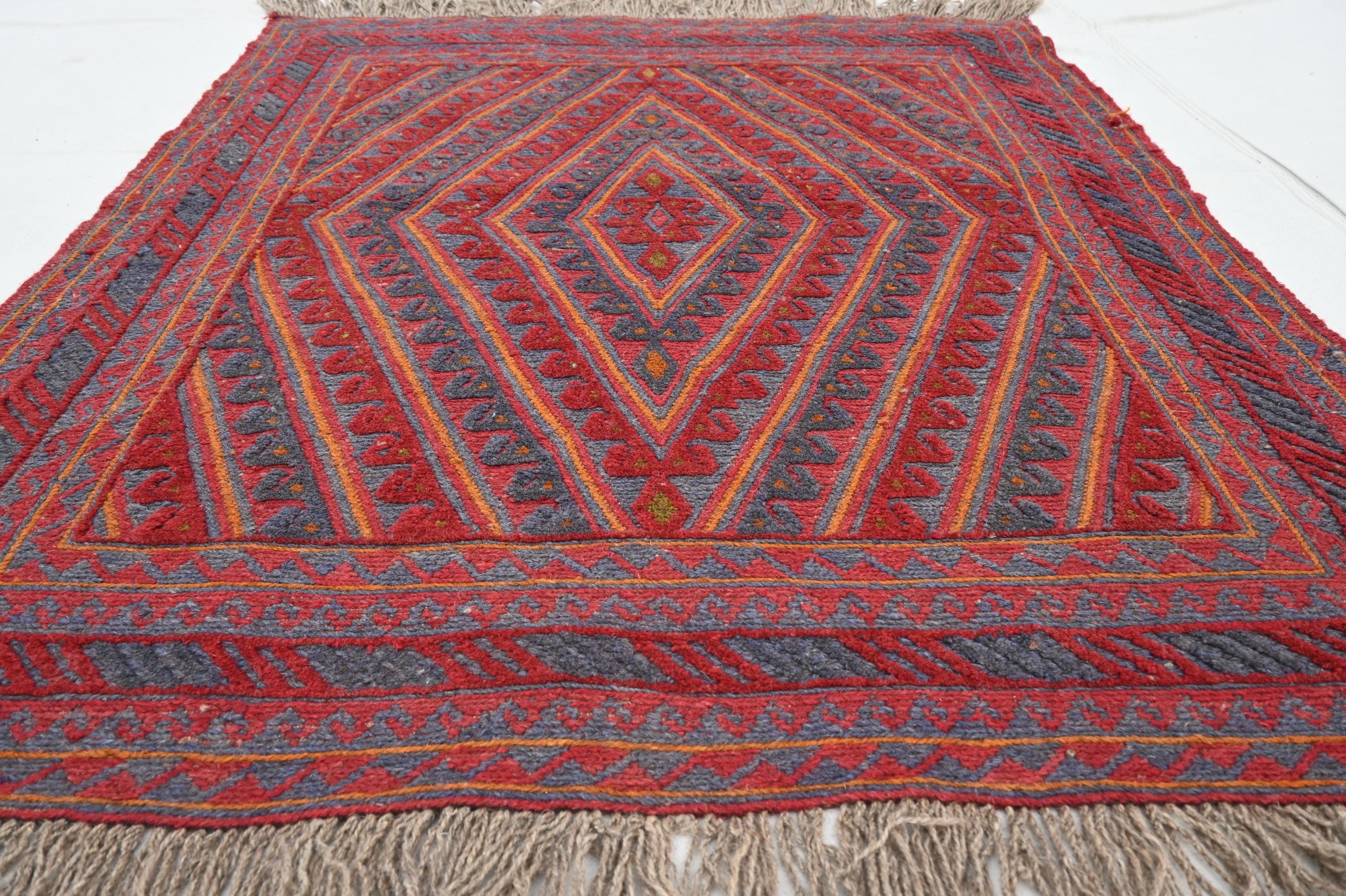 4x4 Antique Square Rug 3'9x4.2 Ft Muted Faded Colors Mashwani Berjesta ...