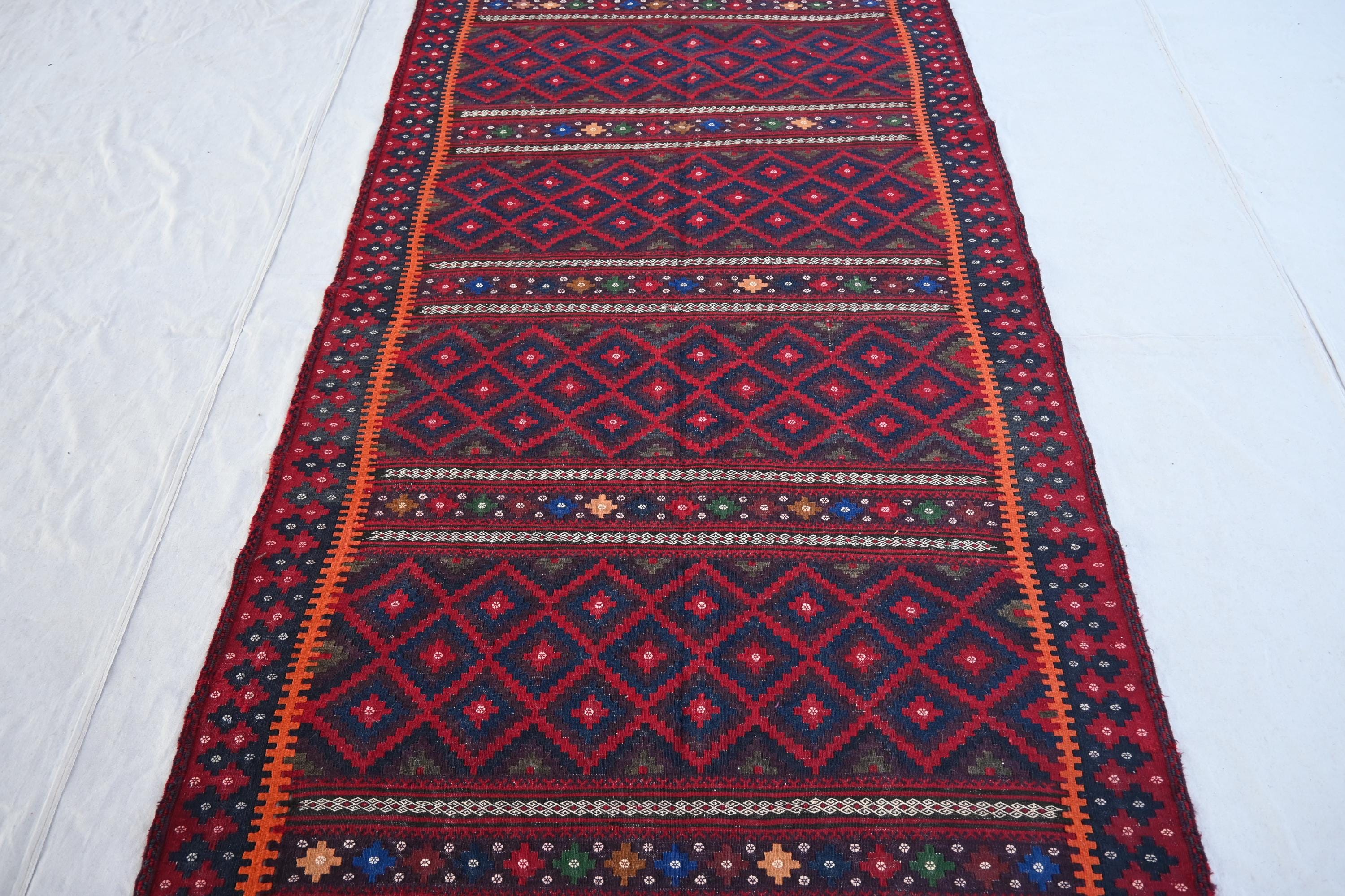 1960年代 アンティーク ラグ - トルクメン スマック キリム ラグ 4