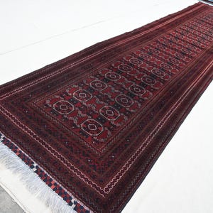 3x13 Vintage Runner Rug- Afghan Handmade Rug Fine Old Wool Rug Turkmen Tribal Rug- Waziri design rug Kitchen Runner Rug Oriental Antique Rug