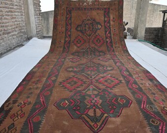 大型ヴィンテージラグ　トルクメン族　ウール（276×201cm）レッド・ブラック Amazon | サヤンサヤン カルド ボハラ トルクメン風 ラグ カーペット