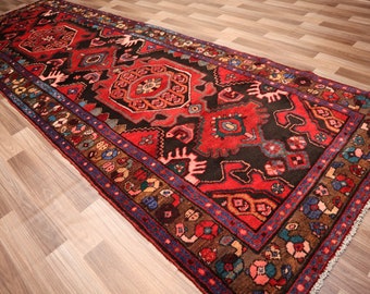 2 x 7フィートのランナーラグ - 1920年代のアンティークオレンジ