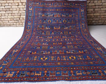 Handgeknüpfter Teppich 200 x 250 Wollteppich - gemusterter Wollteppich - Teppich für Schlafzimmer - Kinderzimmerteppich