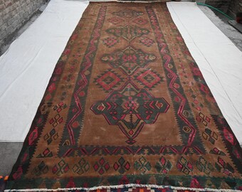6x15 ヴィンテージ テラコッタ ラグ 1900 アンティーク トルクメン
