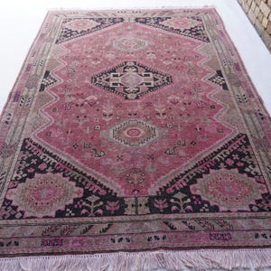 Afghan Rug 6x8 Terracotta Caucasian Rug- Hand Knotted Wool Rug- Geometric Rug- Best for Bedroom- Living Room- Vintage Pattern Rug 175x240 cm