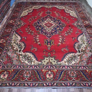 10x13 Large Afghan Rug- Turkish Antique Rug- Handmade Wool Rug- Geometric Turkmen Caucasian rug- Tribal Heriz Rug- Oriental Living Room Rug