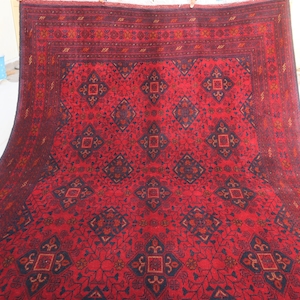 6x8 Afghan Bukhara Rug - Turkoman Tribal Khal Muhammadi Red Area Rug - Oriental Rug - Geometric design Vintage rug - 170x240 cm Bedroom Rug