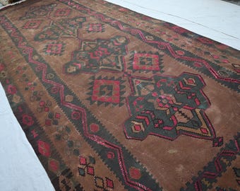6x15 ヴィンテージ テラコッタ ラグ 1900 アンティーク トルクメン