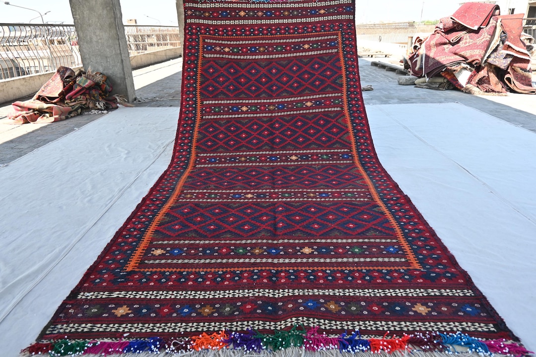 1960年代 アンティーク ラグ - トルクメン スマック キリム ラグ 4